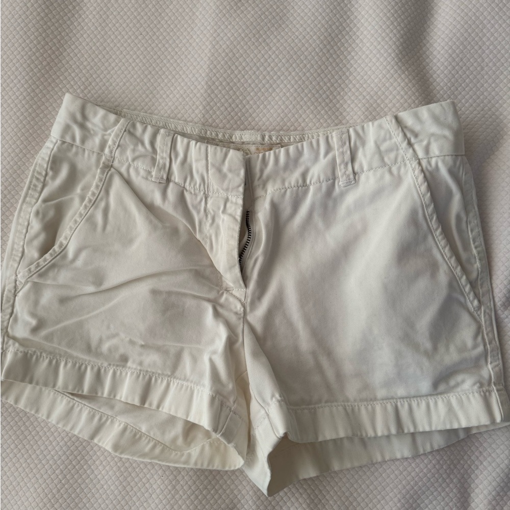 J. Crew Women's White Chino Shorts